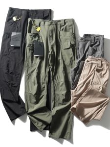 Mens Outdoor Tactical Thin Casual Pants Quick Dry Breathable Waterproof Spring Summer Workwear Trousers Fashionable Urban Style