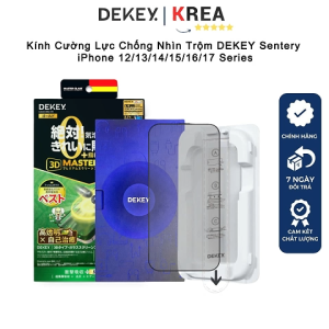 Kính Cường Có Khung Tự Dán Lực Chống Nhìn Trộm DEKEY Sentery iPhone 12/13/14/15/16/17 Series