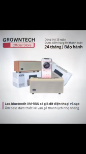 Loa Gỗ Bluetooth XM-505 có khe để điện thoại kết nối nhanh chóng loa phát nhạc hay pin trâu