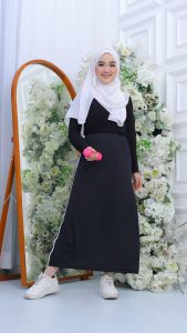 Legging Rok Outfit Sporty Syari / Legging Rok Panjang Belah Samping Spandeks Premium (LR Panjang)