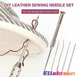 Multifunctional DIY Leather Sewing Awl Set For Shoes Repair/Replaceable Needle