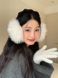 ใหม่ ทันสมัย ที่ครอบหูขนสุนัขจิ้งจอกขนาดใหญ่ ผู้หญิง ที่ครอบหูเก็บรักษาความอบอุ่นกลางแจ้ง ฤดูหนาว ฤดูกาลอุปกรณ์เสริมที่ทําจากจีน
