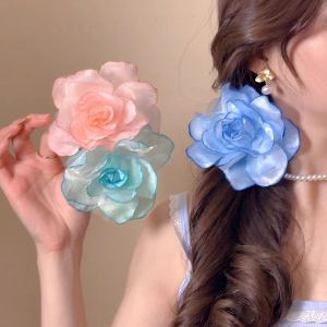 🔥Simulated Gradient Flower Hair Clip Super Fairy Vacation Headdress Women Summer Large Hair Clip LovelylifeFu👍