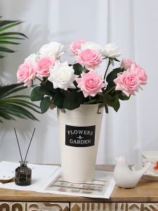 Bó 12 Hoa Hồng Phủ Sáp Đẹp Như Thật Mềm Mịn Hoa Lụa Cao Cấp Hoa Hồng Giả Trang Trí Nhà Cửa Decor Hoa Cưới