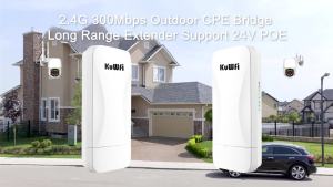 other | WB2F01 Outdoor CPE 300Mbps Long Range Wireless Bridge – Point to Point / Point to Multipoint 8dBi Antenna 1000m+ Transmission