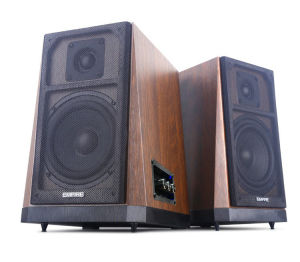 High Fidelity Bluetooth Computer Speakers Professional Bass Cannon Desktop Audio System HiFi Sound Box Wood Material Powerful Power
