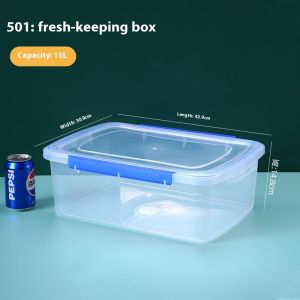 Lacepulse丨 Thick Drop-Resistant Rectangular Crisper with Sealed Lid to Keep Food Fresh