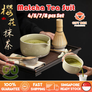🇸🇬[Ready Stock] Japanese Tea Ceremony Matcha Tea Set  Matcha Bowl Whisk Set Tool Brush Bamboo Song Dynasty Tea Pointing Household Baking Tea Set 抹茶工具套装