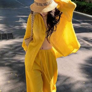 SUOSHE | Bộ Quần Áo Sơ Mi Dài Elegent Mùa Xuân Hè