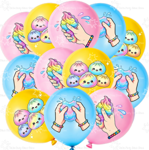 Hasbro | Cartoon Steamed Buns Party Balloon Birthday Party Decoration Colorful Dumplings Birthday Balloons Dumpling Party Favors Supplies