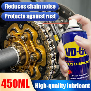 Long-lasting lubrication 180 days chain lube 450ml Chain Lube Spray Ease of use Moisture removal made easy motorcycle chain lube Chain Cleaner Enhances chain life Minyak Rantai