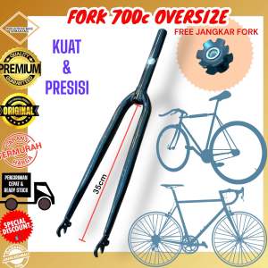 ( FORK 700C PLATINUM OVERSIZE ) Fork Garpu Depan Sepeda Fixie Roadbike Balap Road Bike OS 28.6mm OVS