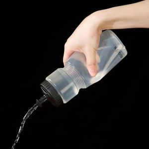 750ml Cycling Water Bottle Leak-proof Squeezable Taste-free Plastic Sports Bottle for Camping Hiking Bicycle Kettle White