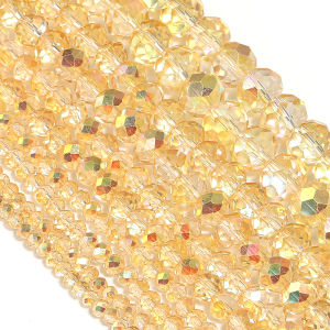4 6 8mm Round Crystal Beads Faceted Colorful Glass Beads Loose Spacer Bead for Jewerly Making Needlework Bracelet Necklace DIY