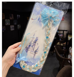Princess Style Hair Accessories for Children Snowflake Hair Clips Fake Braid Headwear Ice And Snow Fairy Tale Princess Theme