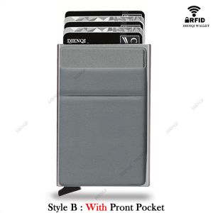 Rfid Busines Credit Card Holder Luxury Brand Men Wallets Thin Slim Mini Minimalist Wallets Metal Bank Cardholer Case for Women