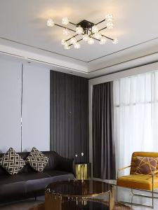 PARSA | Luxury Modern Minimalist Chandelier Copper Crystal Light