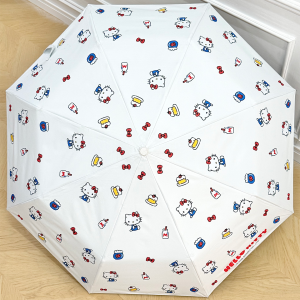 Sanrio | Kitty Cat Polka Dot UV Protection Umbrella for Rain and Sun