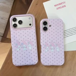 Sanrio | Japan Korea Full Screen Star Pink Sanrio My Melody Cartoon Phone Case For iphone 16 15 17 Pro Max 17 Acrylic Bumper Hard Cover