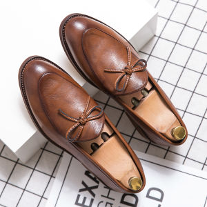Mens Casual Shoes Fashionable British Style Slip-On Bean Bean Shoes Increased Height Interior Leisure Business Formal Korean Version
