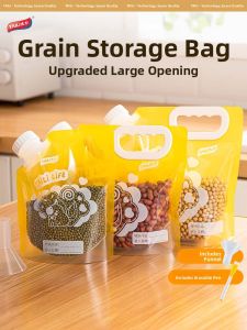 Food Grade Kitchen Storage Container Rice Preservation Seal Bag Moisture Proof Insect Repellent Grains Storage Jar
