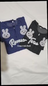 AYDA - Dress Sheril Denim Bunny Bordir Lucu Korean Style Fashion Anak Perempuan Terbaru