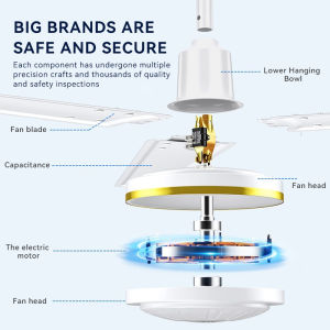 5 Year Warranty kipas siling murah home living room restaurant ceiling mute big wind iron leaf 56 inch ceiling fan