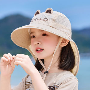 JIFANPAUL | Cute Cartoon Sun Hat with Large Brim and Neck Protection
