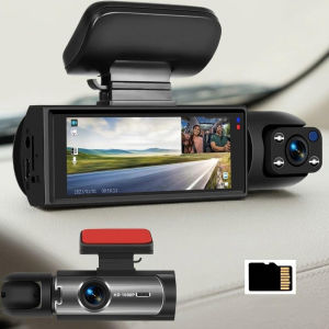 1080P HD Dual Dash Cam Front Rear Camera IR Night Vision G Sensor 316 Inch IPS Screen Car Driving Recorder Vehicle DVR