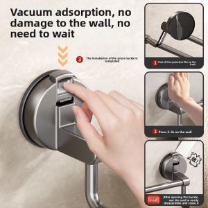 MONLEYTA | Bathroom Slipper Rack Suction Cup Wall Mounted Shoe Holder Storage Shelf Toilet Entrance Organizer German Design No Drilling