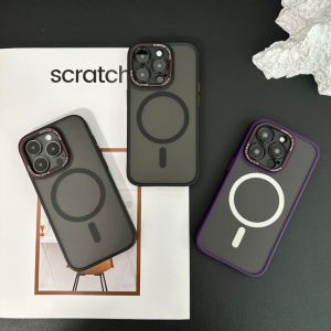 Magsafe Wireless Charging Phone Case for  16 pro Max 15 13 Matte Anti-Fall Protective Cover for Men And Women Simple Stylish High-End Feel