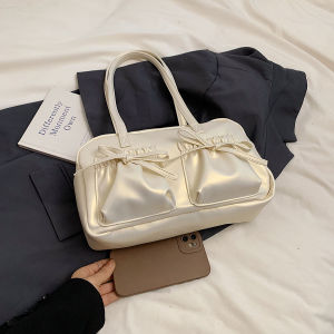 Fashionable Commuter Large Capacity Womens Shoulder Bag 2024 New Trendy College Student Class Casual Handheld Tote Bag