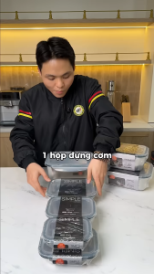 Hộp Inox304 Cuitisan Simple Rectangle chính hãng khóa nắp chắc chắn chống rò rỉ không Bám Mùi an toàn với lò vi sóng SNT Kitchen