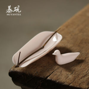 ชุดอุปกรณ์ชาญี่ปุ่น Muyan ชุดสามชิ้นสำหรับบุหรี่ชา ช้อนชา ตะเกียบชา จานวางอุปกรณ์ชา ชุดชา Kung Fu ไม่ต้องติดตั้ง