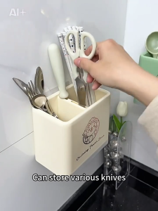 APEX Kitchen Chopsticks Drain Rack Kitchen Cutlery Organizer Rack Wall Mount Kitchen Storage Rack