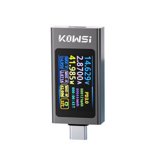 KWS-X1 4 V-30 V 12A ประเภท C เครื่องทดสอบโวลต์มิเตอร์แอมป์มิเตอร์ TYPE-C Fast Charge Detection Trigger การวัดความจุ Ripple การวัด
