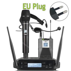 GLXD24  B58 Professional Dual Wireless Microphone 600-699MHz System Stage Performances UHF Dynamic 2 Channel Handheld