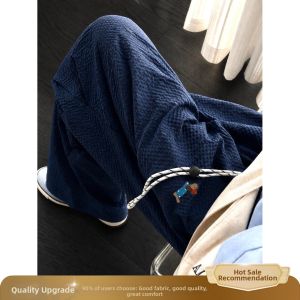 ZHUOCAN | Dopamine Pink Puppy Embroidery Quick-dry Summer Leisure Pants