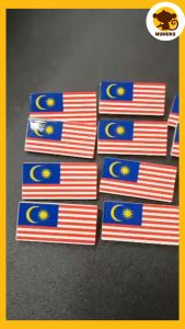 JALUR GEMILANG BEDGE 5cm x 2.5cm TAG PIN BENDERA MALAYSIA IRON ON STICKER JALUR GEMILANG DTF