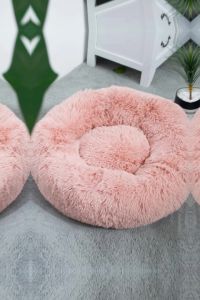 PET BED Plush Round Calming Dog Bed 50cm 60cm 70cm