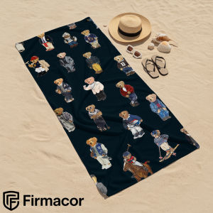 Beast Kingdom | Fashion Bears Cartoon Anime Beach Towel Microfiber Quick Dry Super Absorbent Soft Bath Towel for Kids Adults Travel