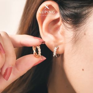 Xuping Anting Klip Aksesoris Wanita Motif Kepang Cantik 0162230076