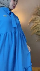 Arumi Dress Gamis Crinkle Airflow Premium Terbaru Busui / Gamis Arumi bahan Cringkel Airflow Premium Terbaru Busui