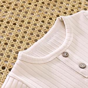 Childrens long clothes trousers underwear sets baby solid color clothes childrens jacquard craft home clothes