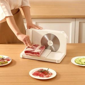 💥Dream Best🔥 Electric Food Slicer Desktop Meat Slicer Cutter Mutton Rolls Meat Cutting Machine Vegetable Bread Sausage Slicing Machine 220V