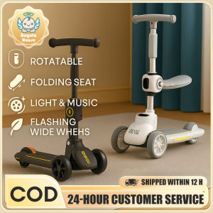 scooter for kids 3 to 12 years kids soutdoor toys baby scooter toys for kids Childrens safety scooter&music&seat &removable folding