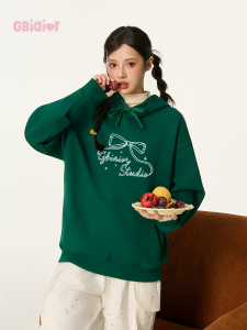 Gbiaior | Wine Red Whitening Pullover Hoodie Women