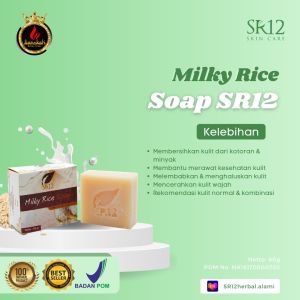 MILKY RICE SOAP SR12 | SABUN MUKA HERBAL TERLARIS | SABUN MUKA DARI SUSU 100% HERBAL BPOM
