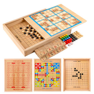 Wooden Sudoku Jiugongge Game Logical Thinking Toys Educational Children Matching Chessboard More than One