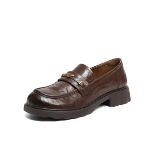 Belle | Womens Sheepskin Retro Loafers Black Fur Lined Shoes